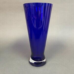 Cobalt Blue Glass Vase 11 7/8" High